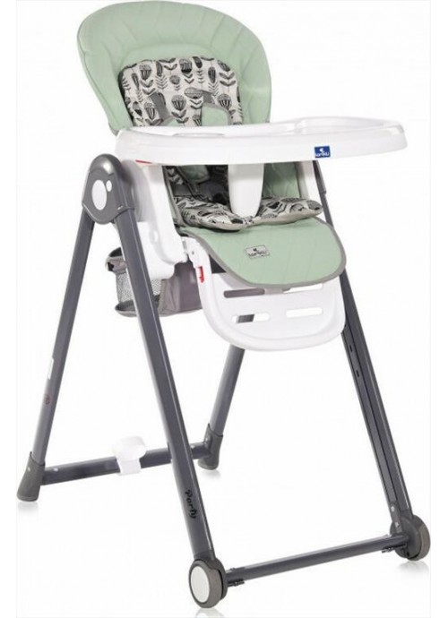 3223-Κάθισμα φαγητού party frosty green leather Lorelli