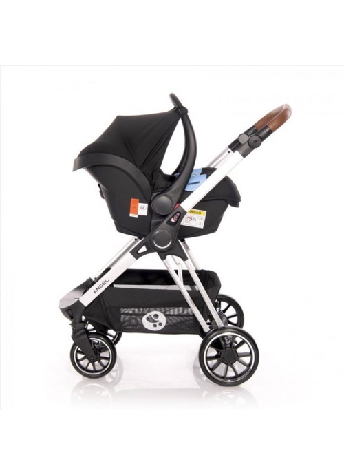 Πολυκαρότσι Angel 3 in1 με καλαθούνα και Κάθισμα Αυτοκινήτου Black Lorelli