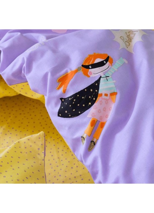 Σετ σεντόνια μονά με λάστιχο super girls Nima