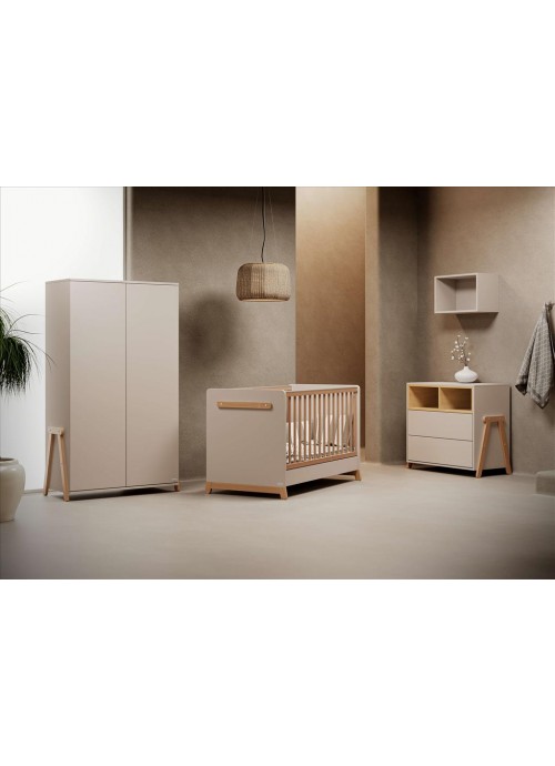 Casababy Palmer Beige Βρεφικό Κρεβάτι Μετατρεπόμενο Σε Προεφηβικό