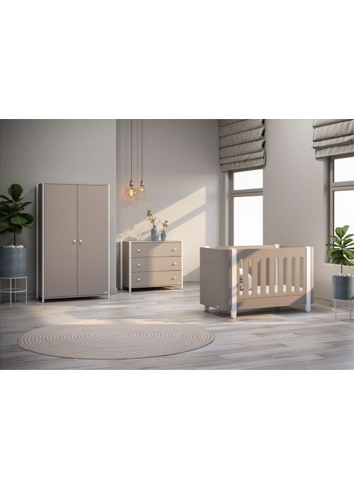 Casababy Reine Cappuccino Βρεφικό Κρεβάτι Μετατρεπόμενο Σε Προεφηβικό