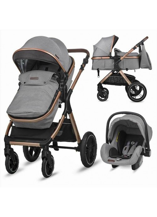 10456-Smart Baby Πολυκαρότσι Coccolle Melora 3 in 1 Moonlit Grey