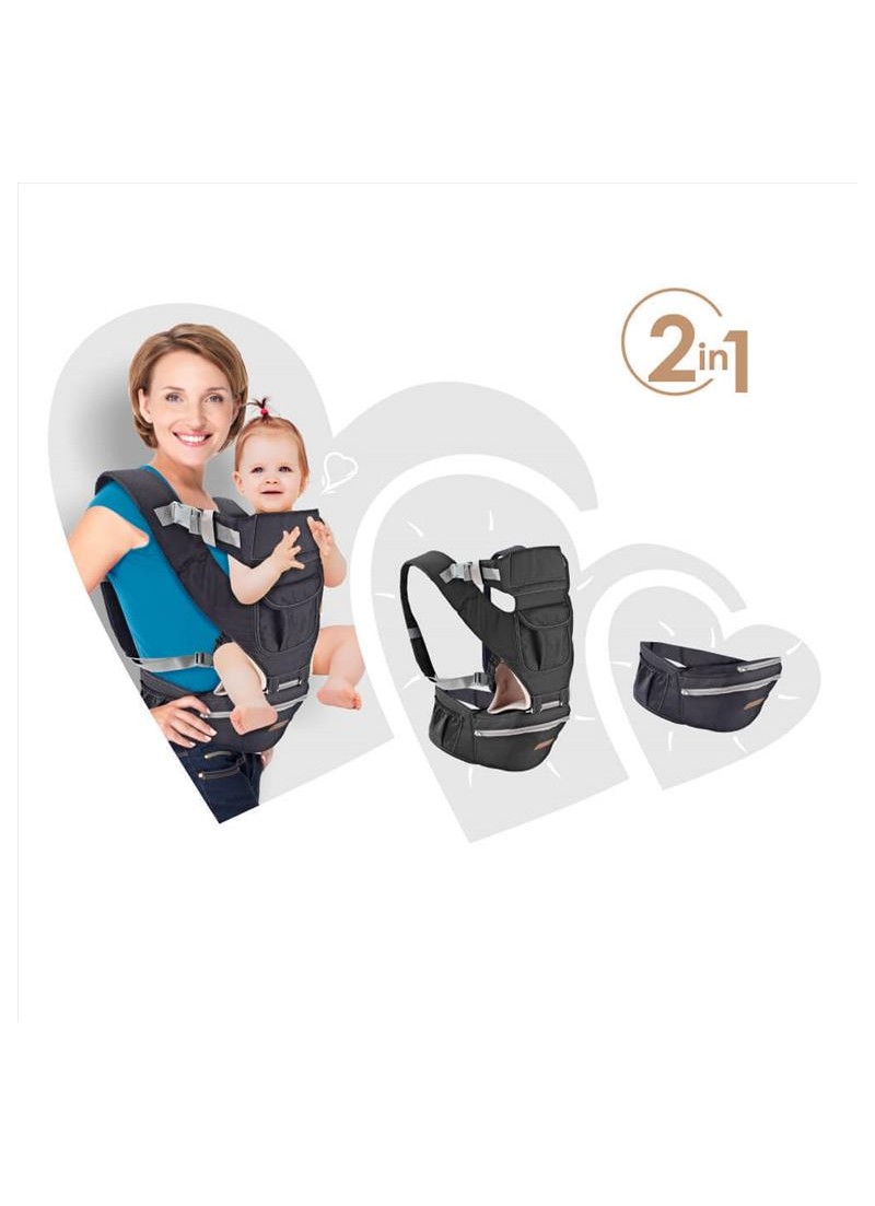 Bebe Stars Κλασικός Μάρσιπος Carry και Go Dark Grey Bebe Stars Κλασικός Μάρσιπος Carry και Go Dark Grey