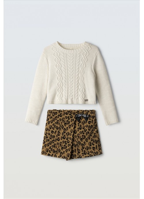14857-Σετ σορτσάκι με πλεκτό Εβίτα