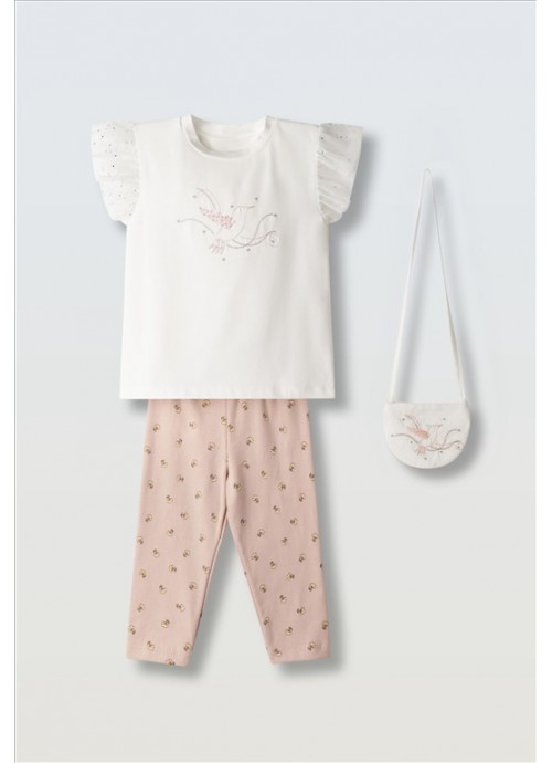 15329-Σετ κολάν με μπλούζα και τσαντάκι Εβίτα