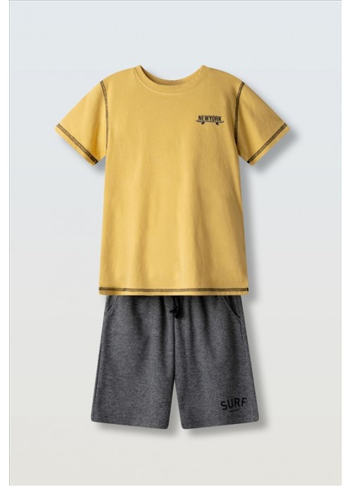 15340-Σετ σορτσάκι new york Hashtag