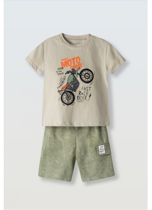 15347-Σετ σορτσάκι moto cross Hashtag