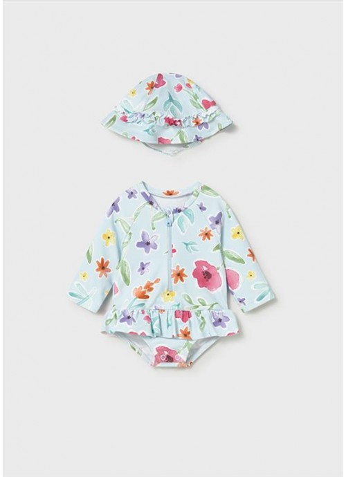 15624-Μαγιό ολόσωμο με καπέλο Mayoral