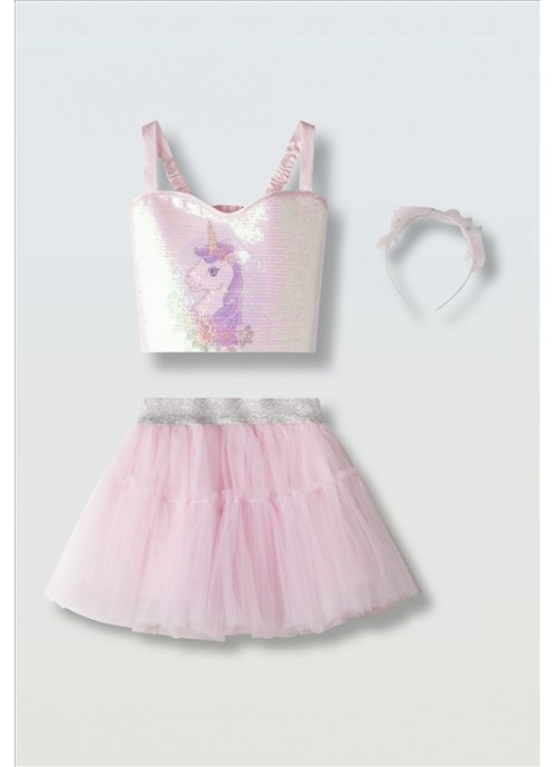 15723-Σετ φούστα με τοπ και στέκα Εβίτα