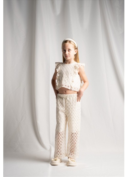 15714-Σετ παντελόνα με τοπ και στέκα Εβίτα