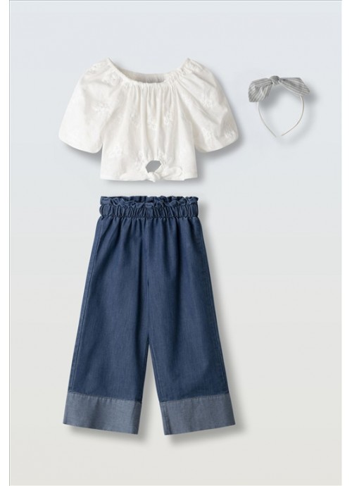 Σετ παντελόνα με τοπ και στέκα Εβίτα