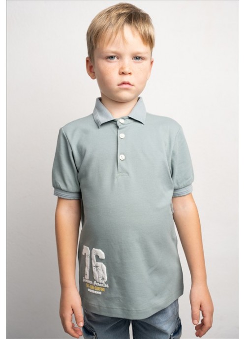 Σετ βερμούδα τζην με μπλούζα πόλο Hashtag