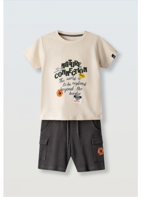 15955-Σετ σορτσάκι nature connection Hashtag