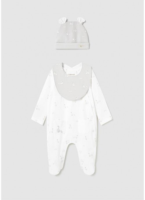 Φορμάκι με σαλιάρα και σκουφάκι Mayoral