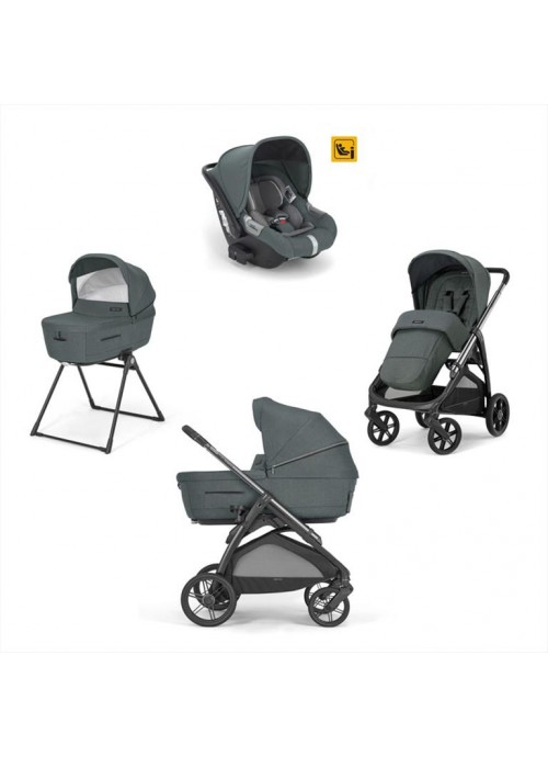 845-Inglesina Aptica Quattro χρώμα Emerald Green με σκελετό Lithium Black και κάθισμα αυτ/του Darwin