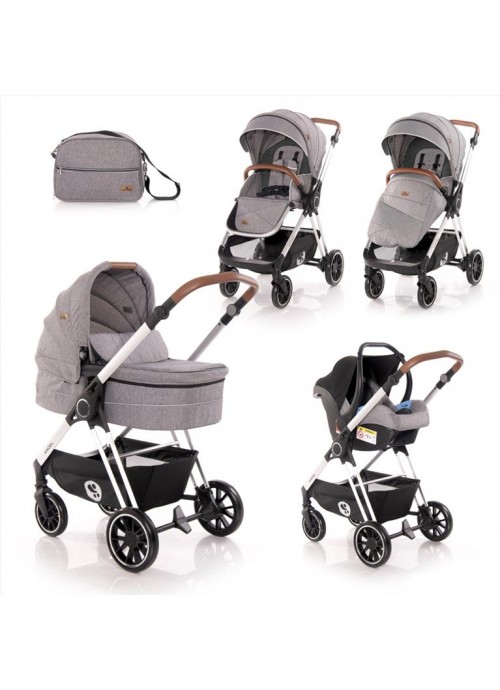 3216-Πολυκαρότσι angel 3 in 1 grey Lorelli