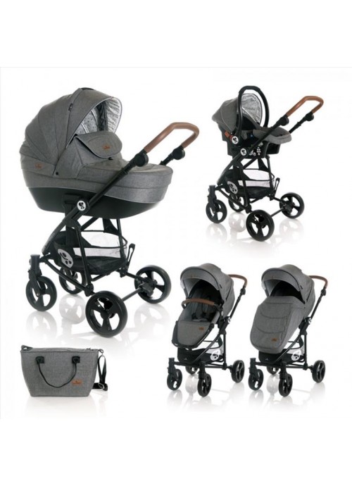 3218-Πολυκαρότσι crysta 3 in 1 grey Lorelli