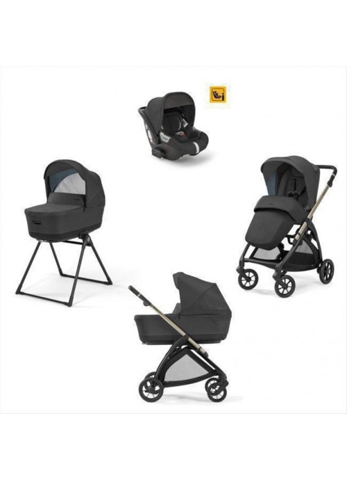 4465-Inglesina Σύστημα Μεταφοράς Electa 2024 Quattro με κάθισμα Darwin i-Size Upper Black Iridio Black