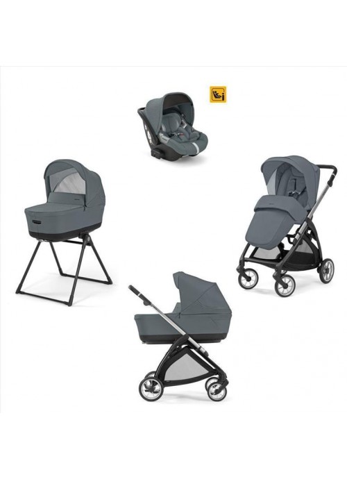 4467-Inglesina Σύστημα Μεταφοράς Electa Quattro με κάθισμα Darwin i-Size Union Grey Silver Black