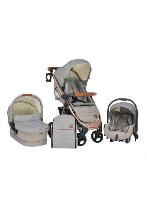 6636-Πολυκαρότσι Bebe Stars, Malibu 3 σε 1 Brown