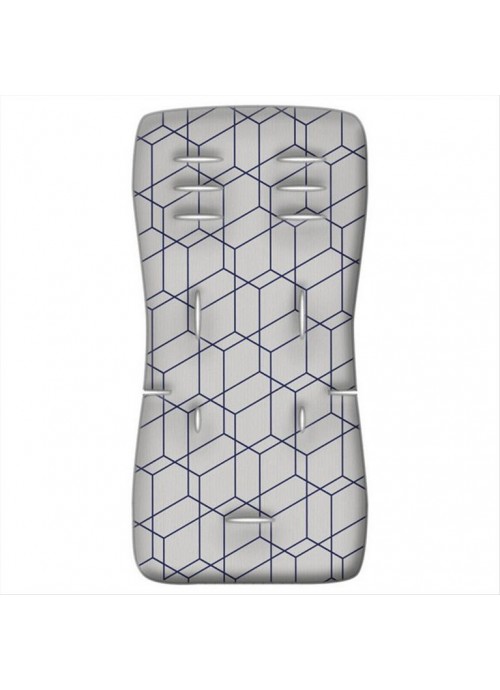 6803-Grecostrom Στρωματάκι Καροτσιού Memory Foam Honey Comb Grey