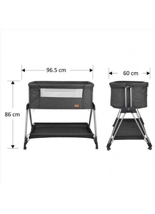 Βρεφικό Λίκνο Bebe Stars Pearl Graphite