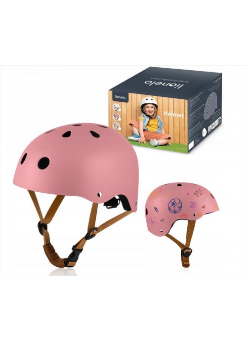 12180-Lionelo 'Helmet' Παιδικό Κράνος Ποδηλασίας 50-56cm Pink Rose