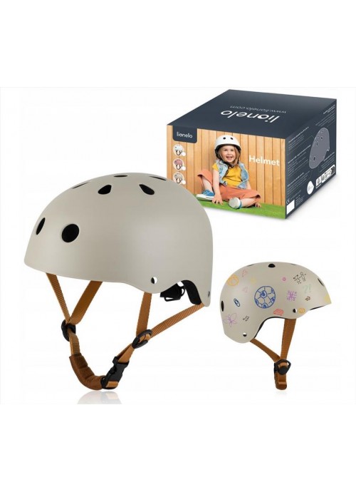 12181-Lionelo 'Helmet' Παιδικό Κράνος Ποδηλασίας 50-56cm Beige Sand
