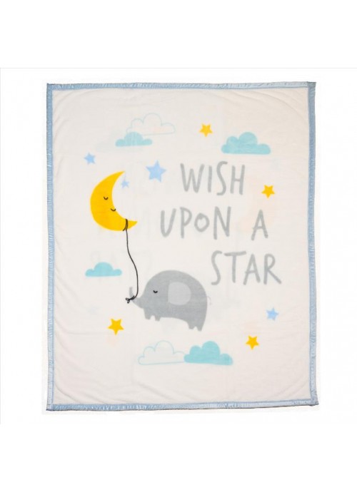 12838-Κουβέρτα βελουτέ 110*140 Wish upon a star