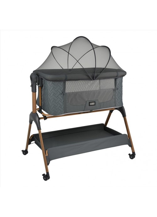 13989-Λίκνο Bebe Stars Style 2 in 1 Smoked Grey