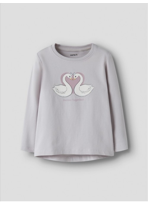 15225-Μπλούζα swan heart Name It