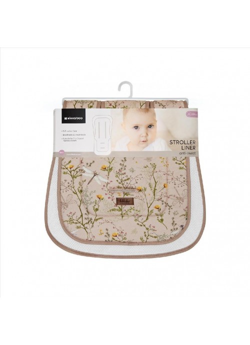 Kikka Boo Αντιιδρωτικό Στρώμα Καροτσιού Secret Garden 42x48x3εκ. Μπεζ