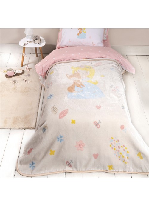 15413-Βελουτέ Κουβέρτα Μονή 160x220 NIMA Forest Fairy